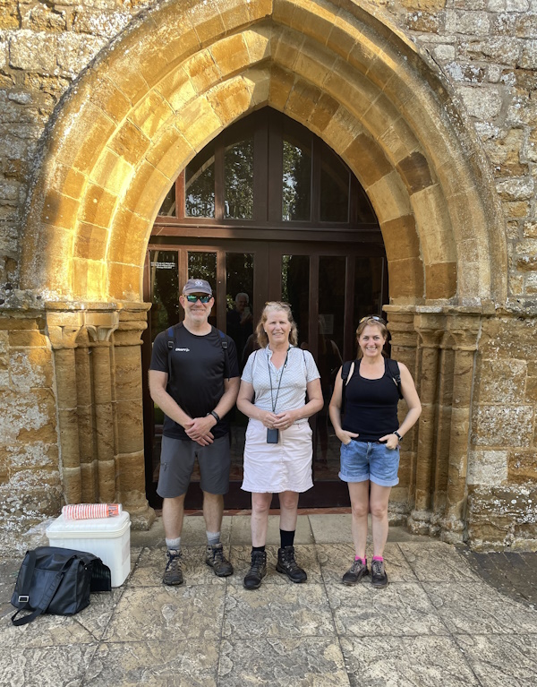 Duncan Martin, Elizabeth Collins and Virginia Henley at Church Brampton